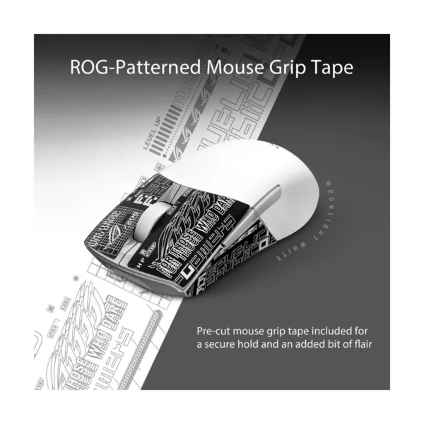 ASUS ROG Keris Wireless AimPoint Gaming Mouse, Tri-Mode, 36000 DPI, White