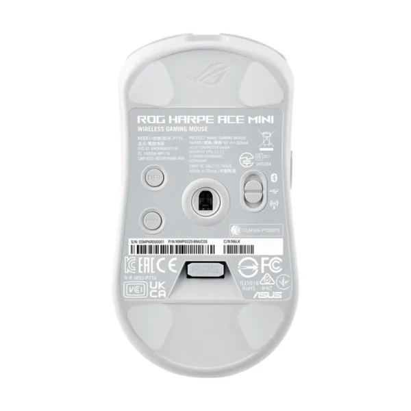 ASUS ROG Harpe Ace Mini Wireless Gaming Mouse, 49g, AimPoint Pro 42K Sensor, White