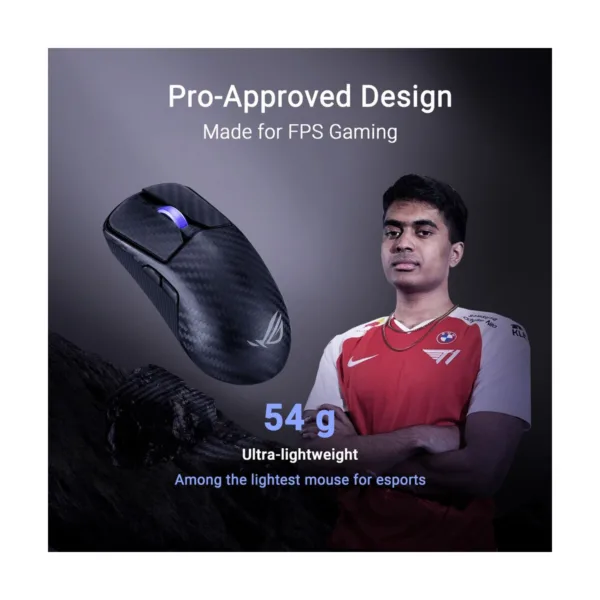 ASUS ROG Harpe Ace Extreme Wireless Gaming Mouse, Carbon Fiber, 47g, 42K DPI, Black