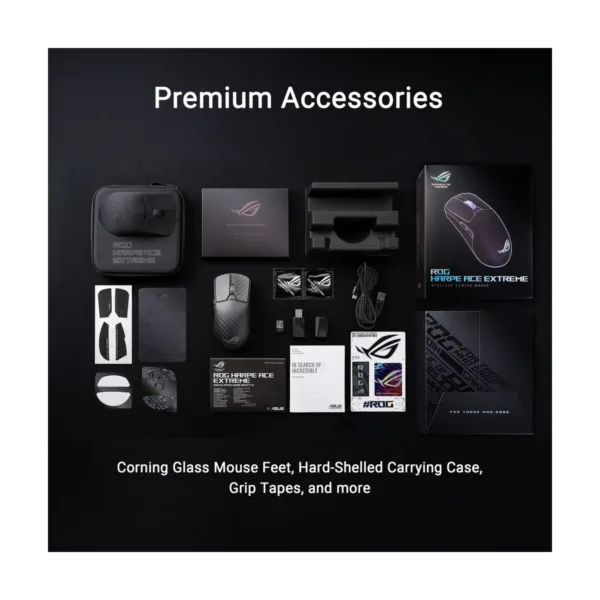 ASUS ROG Harpe Ace Extreme Wireless Gaming Mouse, Carbon Fiber, 47g, 42K DPI, Black