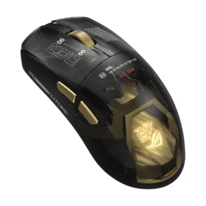 ASUS ROG 20th Edition Harpe II Extreme Wireless Gaming Mouse, 82g, 65K DPI, Gold/Black