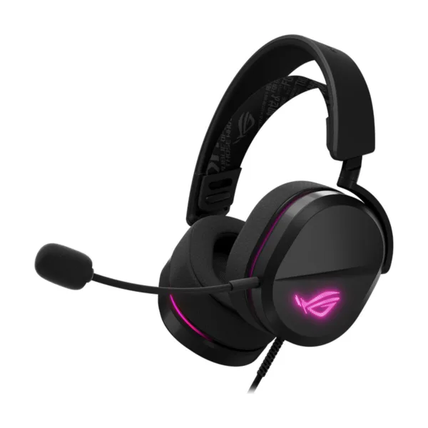 ASUS ROG Pelta Core Wired Gaming Headset, Detachable Mic, USB-C, 50mm Drivers, Black