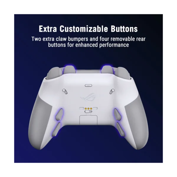 ASUS ROG Raikiri II Pro PC Controller, Wired/2.4GHz/Bluetooth, TMR Joysticks, White