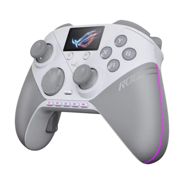 ASUS ROG Raikiri II Pro PC Controller, Wired/2.4GHz/Bluetooth, TMR Joysticks, White