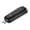 MSI AXE5400 Tri-Band WiFi USB Adapter, 6GHz/5GHz/2.4GHz, USB 3.2 Gen 1 Type-A