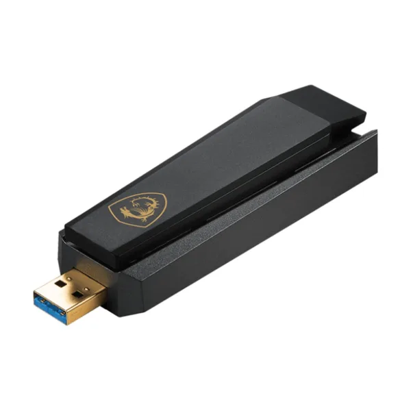 MSI AXE5400 Tri-Band WiFi USB Adapter, 6GHz/5GHz/2.4GHz, USB 3.2 Gen 1 Type-A