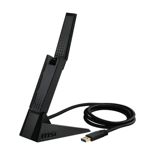 MSI AXE5400 Tri-Band WiFi USB Adapter, 6GHz/5GHz/2.4GHz, USB 3.2 Gen 1 Type-A