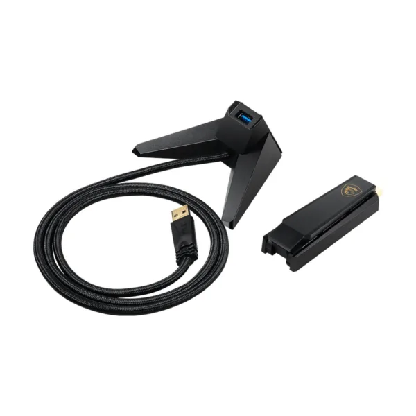 MSI AXE5400 Tri-Band WiFi USB Adapter, 6GHz/5GHz/2.4GHz, USB 3.2 Gen 1 Type-A