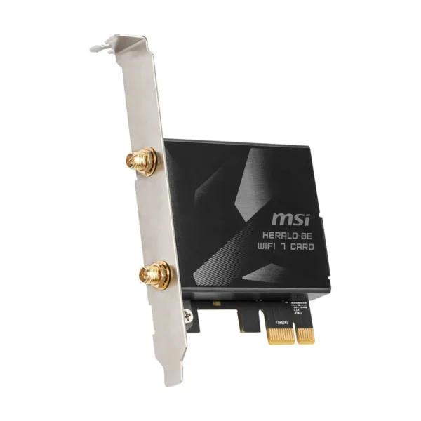 MSI HERALD-BE WIFI 7 MAX, NCM865 Tri-Band Wi-Fi 7 & Bluetooth 5.4 PCIe Adapter