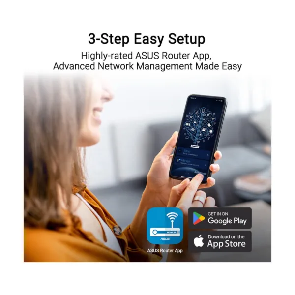 ASUS RT-BE58U WiFi 7 AiMesh Router, 2.5G WAN/LAN Port, Four 1G Ports