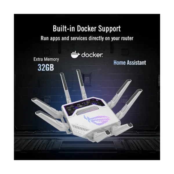 ASUS ROG Rapture GT-BE19000AI WiFi 7 Tri-Band Gaming Router, Dual 10G Ports, AiMesh