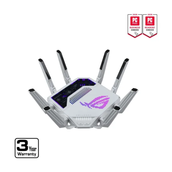 ASUS ROG Rapture GT-BE19000AI WiFi 7 Tri-Band Gaming Router, Dual 10G Ports, AiMesh