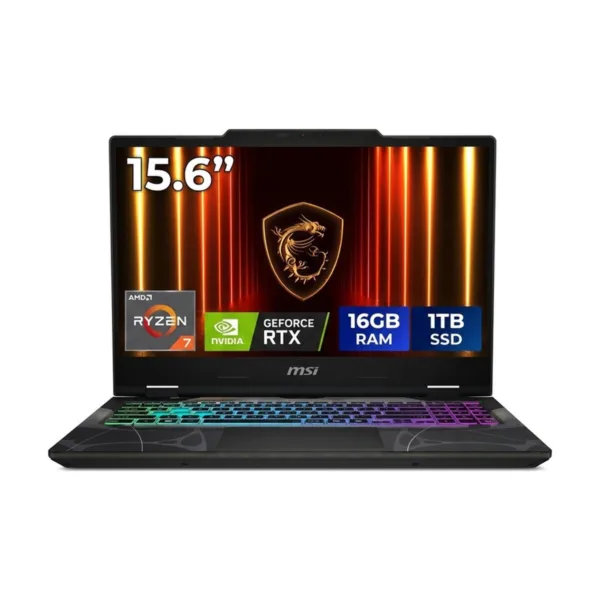 MSI Cyborg A15 AI 15.6" 144Hz Gaming Laptop, Ryzen 7 260, RTX 5060, 16GB DDR5, 1TB SSD