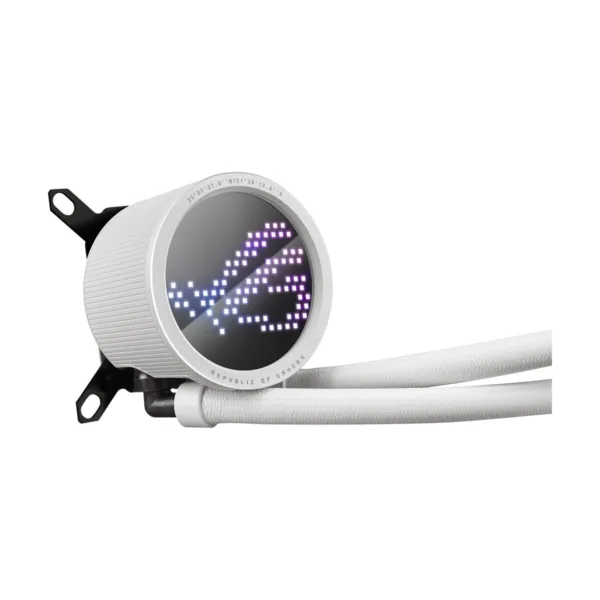 ASUS ROG Ryuo III 360 ARGB White Edition AIO CPU Liquid Cooler, Anime Matrix LED Display