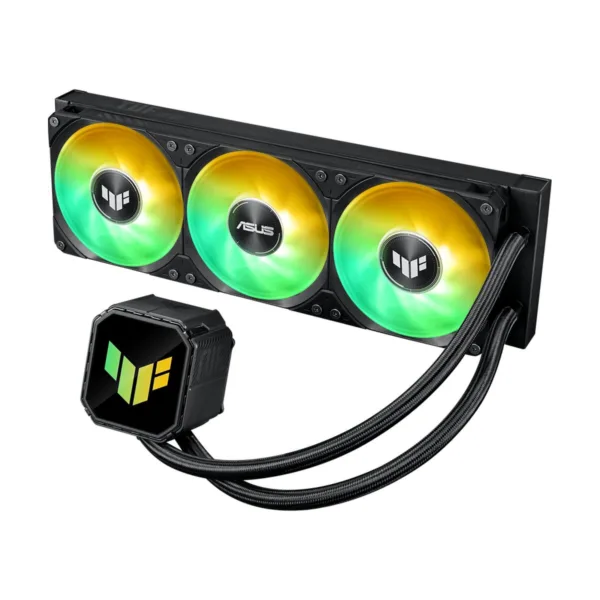 ASUS TUF Gaming LC III 360 ARGB LCD AIO CPU Liquid Cooler, 2.8" LCD, Integrated Triple Fans