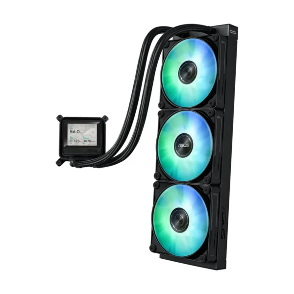 ASUS MAX Gaming LC 360 ARGB LCD AIO CPU Liquid Cooler, 2.4" IPS LCD, 3x 120mm ARGB Fans