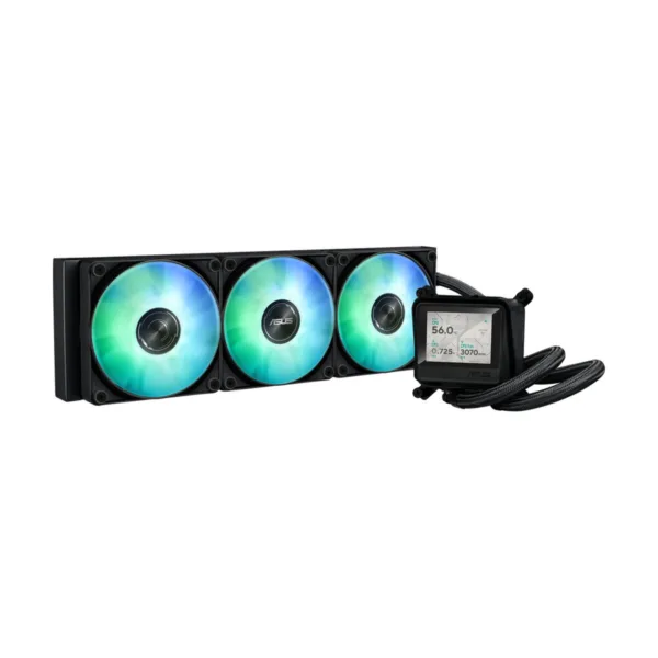ASUS MAX Gaming LC 360 ARGB LCD AIO CPU Liquid Cooler, 2.4" IPS LCD, 3x 120mm ARGB Fans