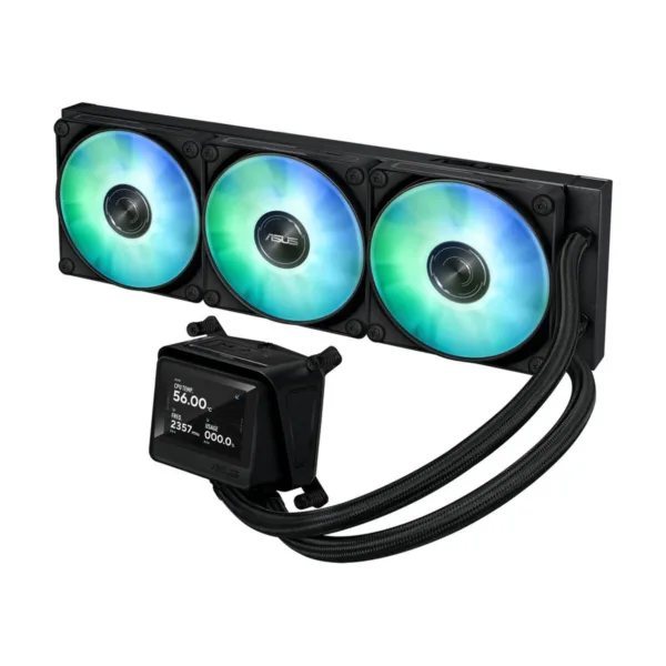 ASUS MAX Gaming LC 360 ARGB LCD AIO CPU Liquid Cooler, 2.4" IPS LCD, 3x 120mm ARGB Fans