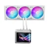 ASUS ROG Ryuo IV SLC 360 ARGB AIO CPU Liquid Cooler, White, Movable 6.67" Curved AMOLED Display