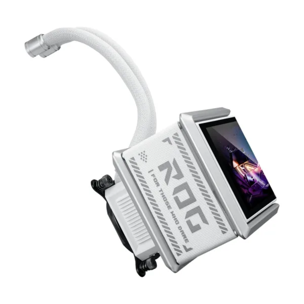 ASUS ROG Ryuo IV SLC 360 ARGB AIO CPU Liquid Cooler, White, Movable 6.67" Curved AMOLED Display