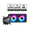 MSI MAG CoreLiquid I240 AIO ARGB CPU Liquid Cooler, Black, Infinity Mirror, 2x 120mm Fans