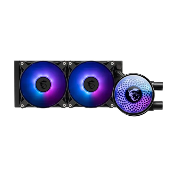 MSI MAG CoreLiquid A12 240 AIO ARGB CPU Liquid Cooler, Black, 2x 120mm ARGB PWM Fans