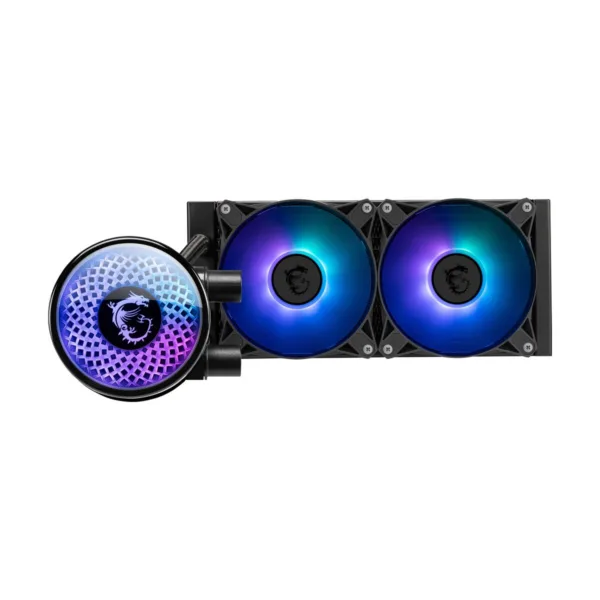 MSI MAG CoreLiquid A12 240 AIO ARGB CPU Liquid Cooler, Black, 2x 120mm ARGB PWM Fans