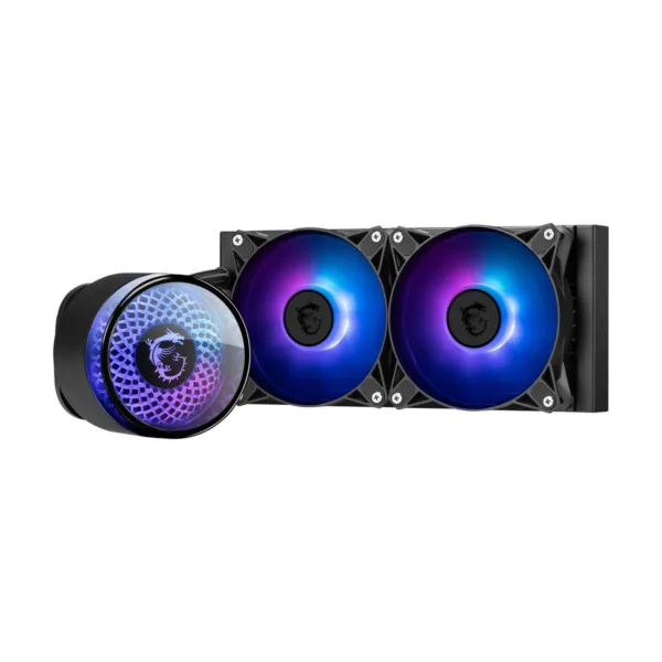 MSI MAG CoreLiquid A12 240 AIO ARGB CPU Liquid Cooler, Black, 2x 120mm ARGB PWM Fans