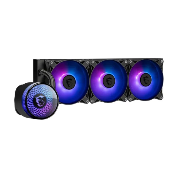 MSI MAG CoreLiquid A12 360 AIO ARGB CPU Liquid Cooler, Black, 3x 120mm ARGB PWM Fans
