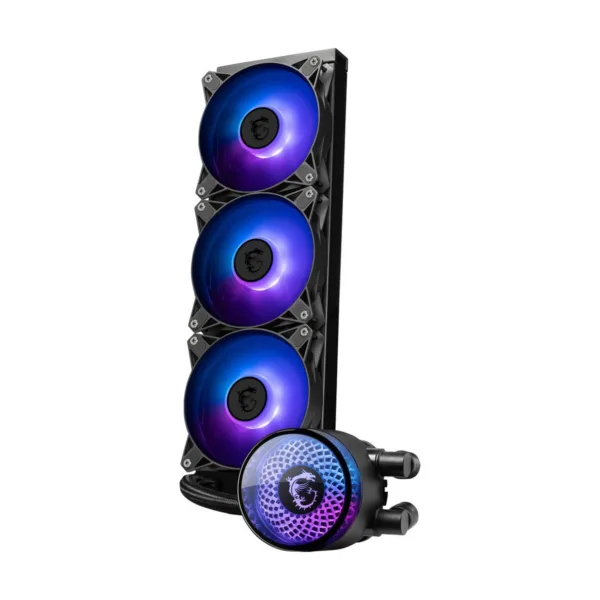 MSI MAG CoreLiquid A12 360 AIO ARGB CPU Liquid Cooler, Black, 3x 120mm ARGB PWM Fans