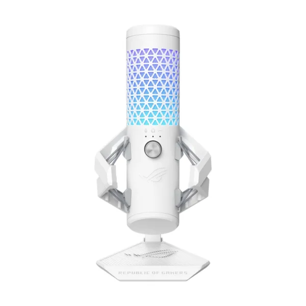 ASUS ROG Carnyx USB Gaming Microphone, 25mm Condenser, 192kHz/24-bit, Cardioid, White