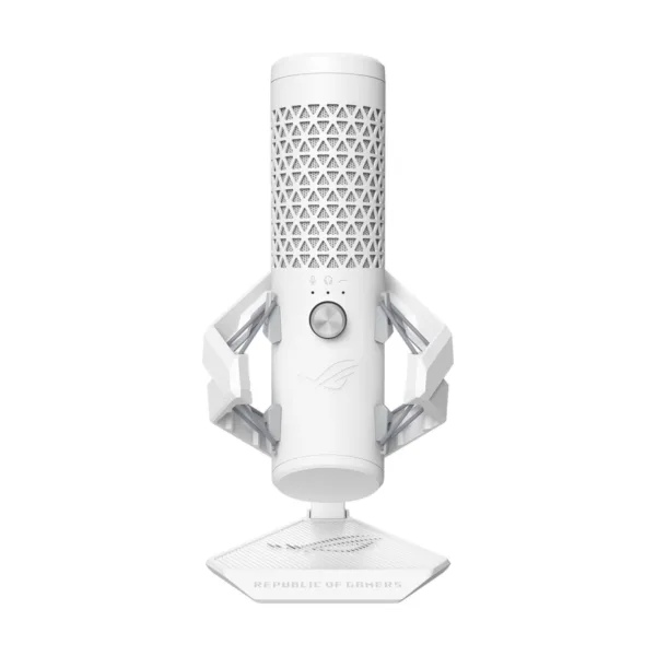 ASUS ROG Carnyx USB Gaming Microphone, 25mm Condenser, 192kHz/24-bit, Cardioid, White