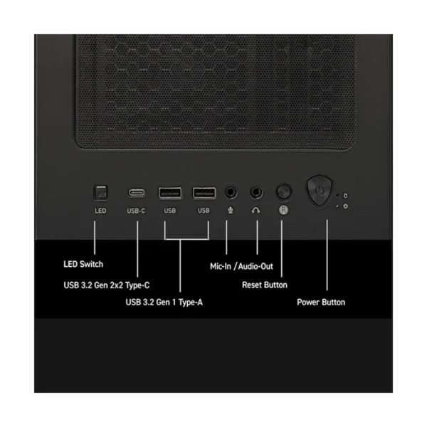MSI Codex R2 B14NVK5-699US Gaming Desktop, Core i5-14400F, RTX 5050, 16GB DDR5, 1TB SSD