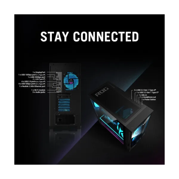 ASUS G700TF-DS564Ti Gaming Desktop, Core Ultra 5 225F, RTX 5060 Ti, 16GB DDR5, 1TB SSD