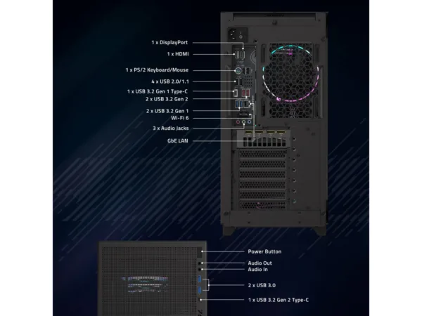 GIGABYTE AORUS PRIME 5 Gaming Desktop, Ryzen 7 9700X, RTX 5070 Ti, 32GB DDR5, 2TB SSD
