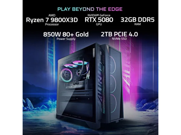 GIGABYTE AORUS PRIME 5 Gaming Desktop, Ryzen 7 9800X3D, RTX 5080, 32GB DDR5, 2TB SSD