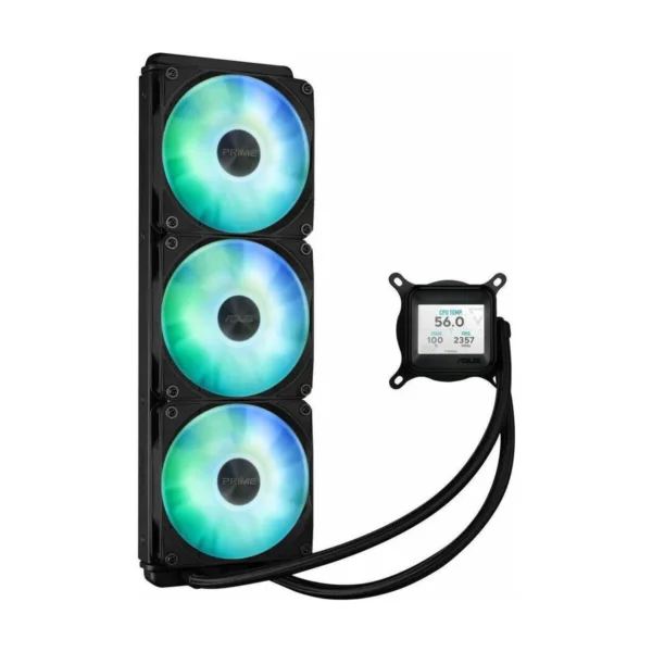 ASUS Prime LC 360 ARGB LCD AIO CPU Liquid Cooler, 3 Fans, Aluminum Radiator, LGA 1851/AM5