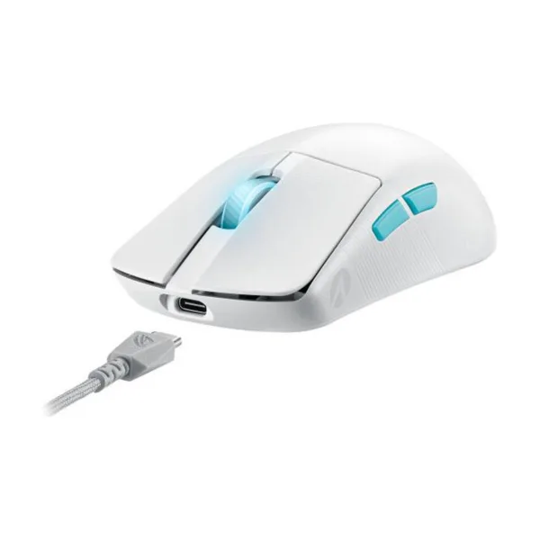 ASUS ROG Harpe Ace Aim Lab Edition Gaming Mouse, 54g, Tri-Mode, 36K DPI, White