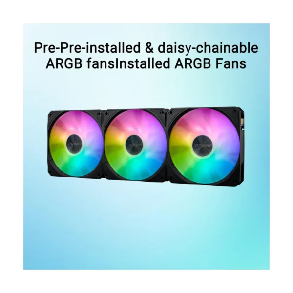 ASUS Prime LC 360 ARGB LCD AIO CPU Liquid Cooler, 3 Fans, Aluminum Radiator, LGA 1851/AM5