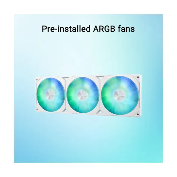 ASUS Prime LC 360 ARGB White Edition AIO CPU Liquid Cooler, 3x 120mm ARGB Fans, Aura Sync