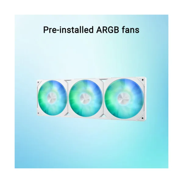 ASUS Prime LC 360 ARGB White Edition AIO CPU Liquid Cooler, 3x 120mm ARGB Fans, Aura Sync