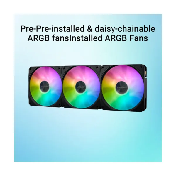 ASUS Prime LC 360 ARGB LCD AIO CPU Liquid Cooler, 3 Fans, Aluminum Radiator, LGA 1851/AM5