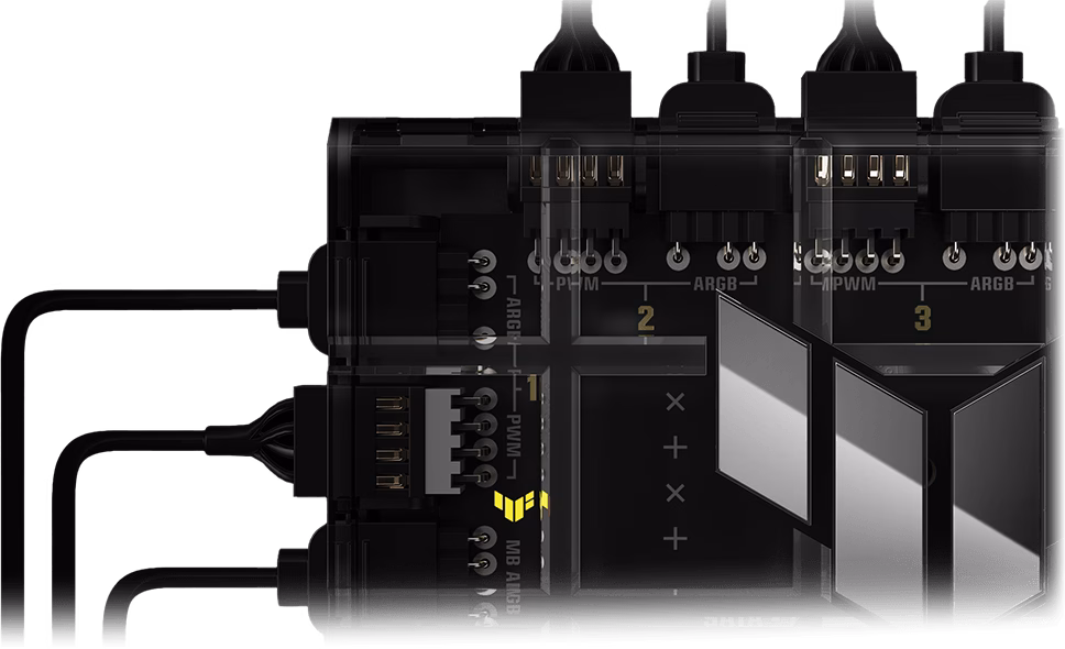 TUF Gaming ARGB PWM Fan Hub power indicator