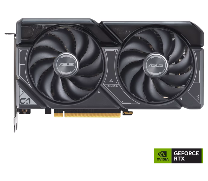 ASUS Dual GeForce RTX™ 4060 OC Edition 8GB GDDR6 with two powerful Axial-tech fans and a 2.5-slot design for broad compatibility