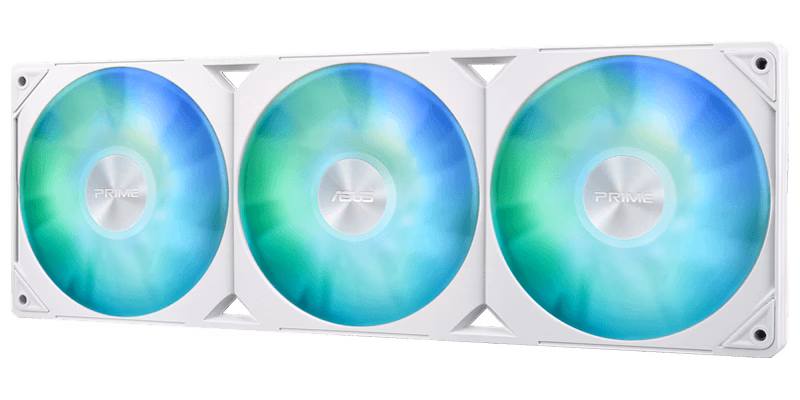 Front view of Pre-installed ARGB fans