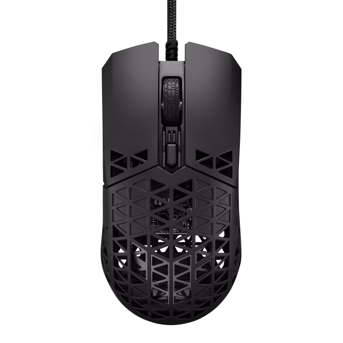 A lightweight wired gaming mouse with 16,000 dpi sensor, six programmable buttons, ultralight Air Shell, IPX6 water resistance , ASUS Antibacterial Guard, TUF Gaming Paracord and p