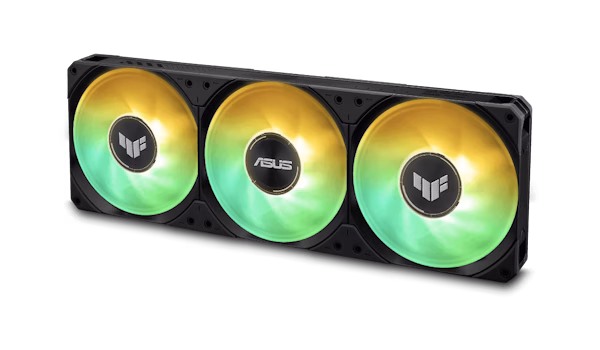 ARGB fans of the TUF Gaming LC III 360 ARGB LCD