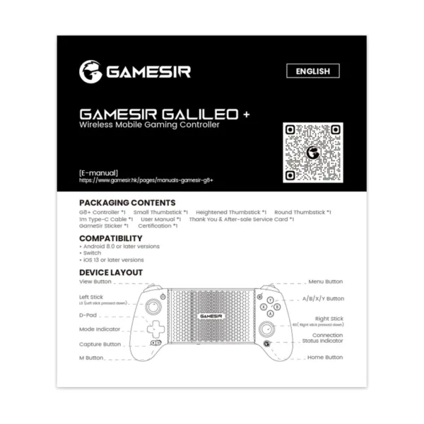GameSir G8 Galileo Stretchable Mobile Gamepad